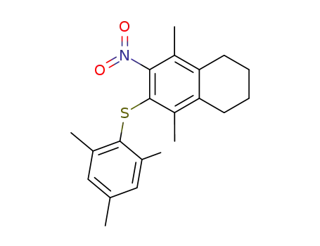 5,8-Dimethyl-6-nitro-7-(2,4,6-trimethyl-phenylsulfanyl)-1,2,3,4-tetrahydro-naphthalene