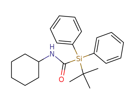Molecular Structure of 88108-90-1 (Silanecarboxamide, N-cyclohexyl-1-(1,1-dimethylethyl)-1,1-diphenyl-)