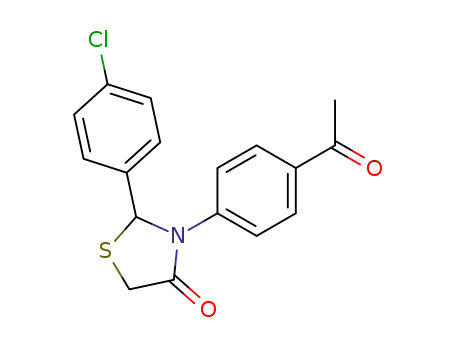 3-(4-acetophenyl)-2-(p-chlorophenyl)thiazolidin-4-one