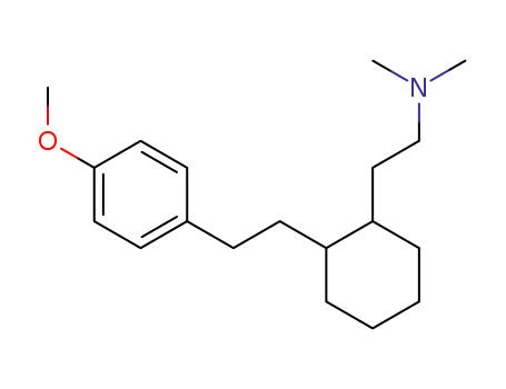 Molecular Structure of 95367-72-9 ({2-[2-(4-methoxy-phenethyl)-cyclohexyl]-ethyl}-dimethyl-amine)