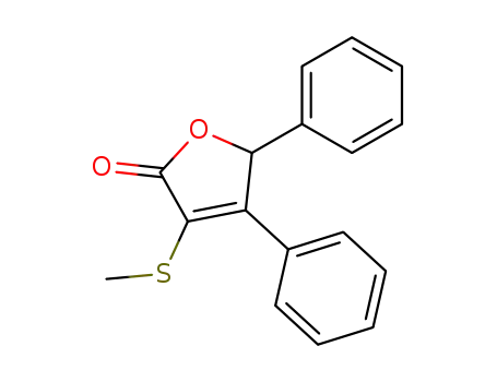 Molecular Structure of 88319-98-6 (2(5H)-Furanone, 3-(methylthio)-4,5-diphenyl-)