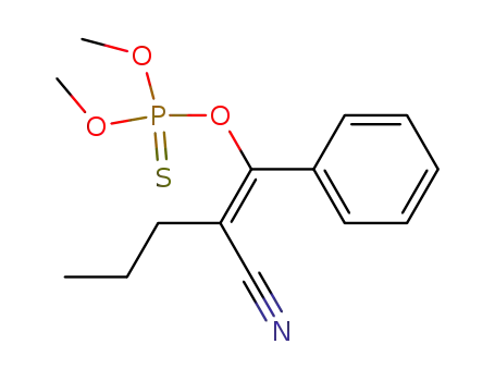 Thiophosphoric acid O-((E)-2-cyano-1-phenyl-pent-1-enyl) ester O',O''-dimethyl ester