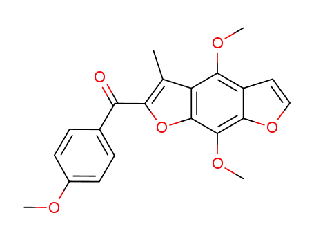 (4,8-dimethoxy-3-methyl-benzo[1,2-<i>b</i>;5,4-<i>b'</i>]difuran-2-yl)-(4-methoxy-phenyl)-ketone