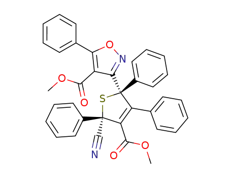3-((2S,5R)-5-Cyano-4-methoxycarbonyl-2,3,5-triphenyl-2,5-dihydro-thiophen-2-yl)-5-phenyl-isoxazole-4-carboxylic acid methyl ester