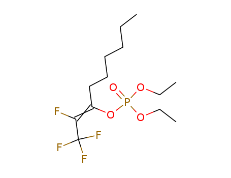 Phosphoric acid, diethyl 1-(tetrafluoroethylidene)heptyl ester