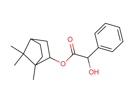 Molecular Structure of 88424-43-5 (Benzeneacetic acid, a-hydroxy-, 1,7,7-trimethylbicyclo[2.2.1]hept-2-yl
ester)