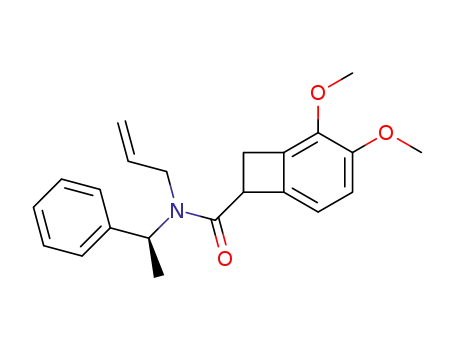 Molecular Structure of 138202-74-1 (Bicyclo[4.2.0]octa-1,3,5-triene-7-carboxamide,
2,3-dimethoxy-N-(1-phenylethyl)-N-2-propenyl-)