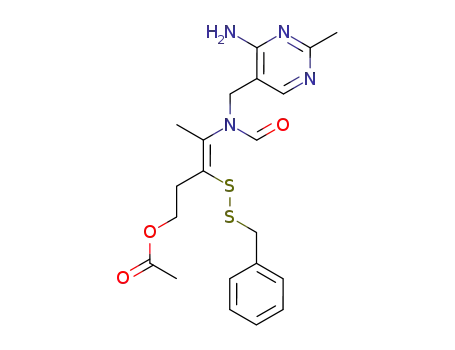 <i>N</i>-(4-acetoxy-2-benzyldisulfanyl-1-methyl-but-1-en-<i>t</i>-yl)-<i>N</i>-(4-amino-2-methyl-pyrimidin-5-ylmethyl)-formamide