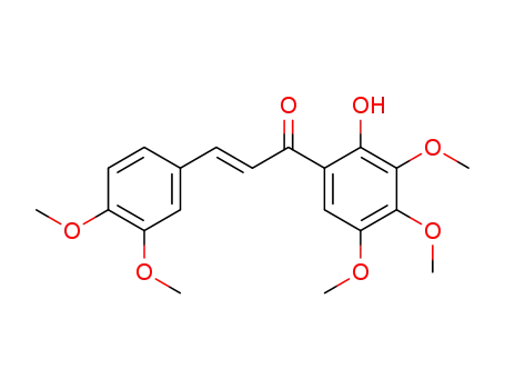Molecular Structure of 805-60-7 (2-Propen-1-one,
3-(3,4-dimethoxyphenyl)-1-(2-hydroxy-3,4,5-trimethoxyphenyl)-)