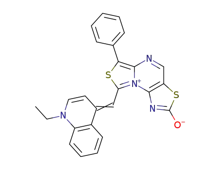 6-Phenyl-8-<(1-ethyl-1,4-dihydroquinolin-4-ylidene)methyl>thiazolo<3,4-a>thiazolo<5,4-e>pyrimidinium 2-oxide