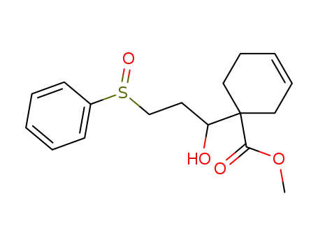 1-(3-Benzenesulfinyl-1-hydroxy-propyl)-cyclohex-3-enecarboxylic acid methyl ester