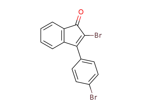 Molecular Structure of 67800-12-8 (1H-Inden-1-one, 2-bromo-3-(4-bromophenyl)-)