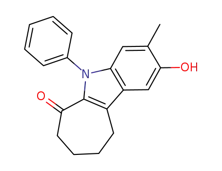 7,8,9,10-Tetrahydro-2-hydroxy-3-methyl-5-phenyl-cyclohept<b>indol-6(5H)-on