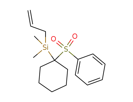 Molecular Structure of 139177-27-8 (Silane, dimethyl[1-(phenylsulfonyl)cyclohexyl]-2-propenyl-)