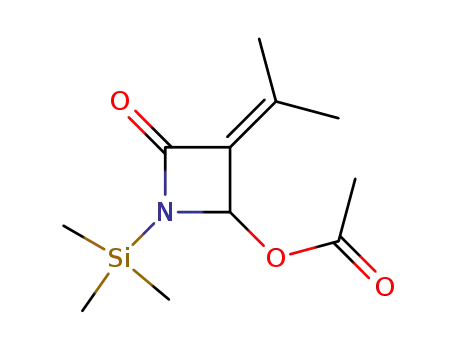 4-acetoxy-3-(1-methylethylidene)-1-(trimethylsilyl)-2-azetidinone