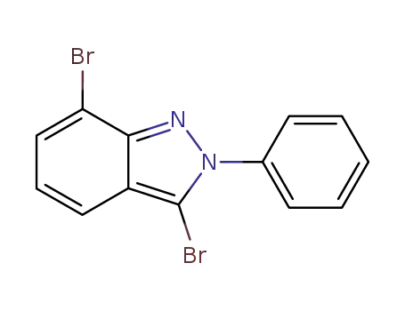 Molecular Structure of 91002-57-2 (2H-Indazole, 3,7-dibromo-2-phenyl-)