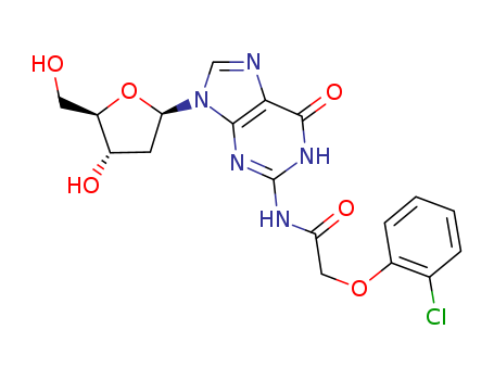 GUANOSINE, N-[(2-CHLOROPHENOXY)ACETYL]-2'-DEOXY-