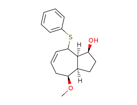 4-methoxy-6-(thiophenoxy)-1α,2,3,3aα,4α,5,8β,8aα-octahydroazulen-1-ol