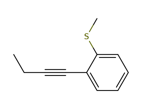 Benzene, 1-(1-butynyl)-2-(methylthio)-