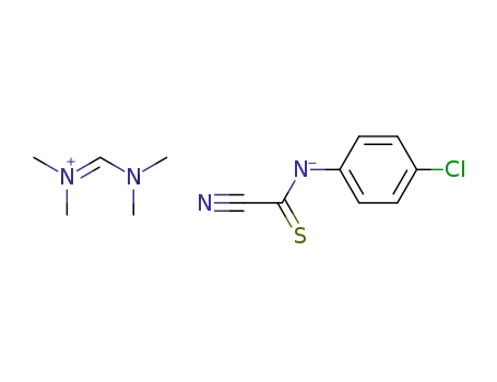 Molecular Structure of 82146-55-2 (N,N,N',N'-Tetramethylformamidinium-<N-(4-chlorphenyl)-1-cyanthioformamidat>)