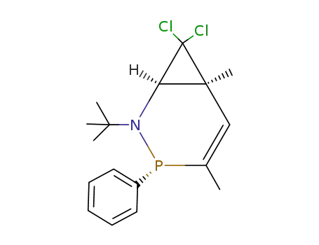 (1R,3S,6S)-2-tert-Butyl-7,7-dichloro-4,6-dimethyl-3-phenyl-2-aza-3-phospha-bicyclo[4.1.0]hept-4-ene