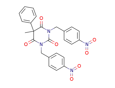 Molecular Structure of 24425-35-2 (5-methyl-1,3-bis-(4-nitro-benzyl)-5-phenyl-pyrimidine-2,4,6-trione)