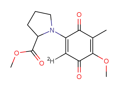 2-methoxy-3-methyl-5-<2-(methoxycarbonyl)-1-pyrrolidinyl>-1,4-benzoquinone-6-d
