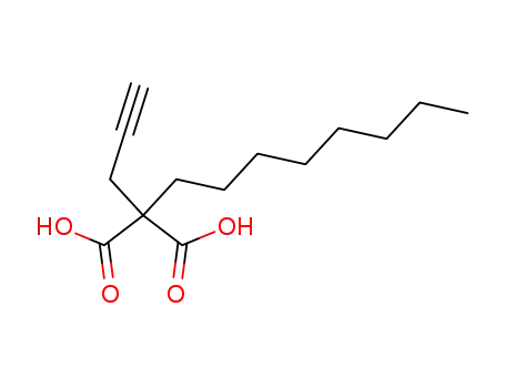 Molecular Structure of 100964-55-4 (Propanedioic acid, octyl-2-propynyl-)