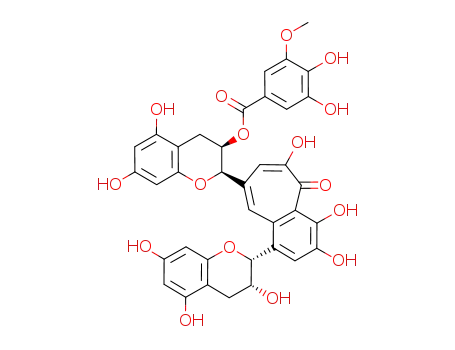 Molecular Structure of 951755-38-7 (theaflavin 3-O-(3-O-methyl)gallate)