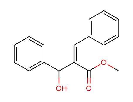 Molecular Structure of 62862-27-5 (Benzenepropanoic acid, b-hydroxy-a-(phenylmethylene)-, methyl ester,
(Z)-)