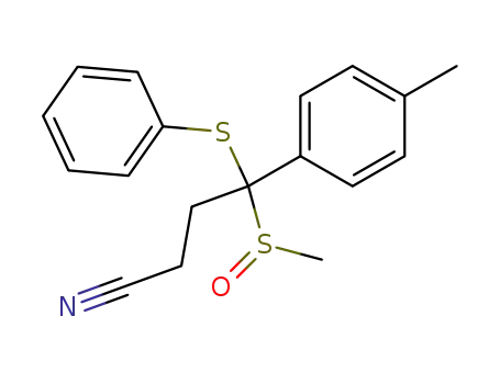 4-Methanesulfinyl-4-phenylsulfanyl-4-p-tolyl-butyronitrile