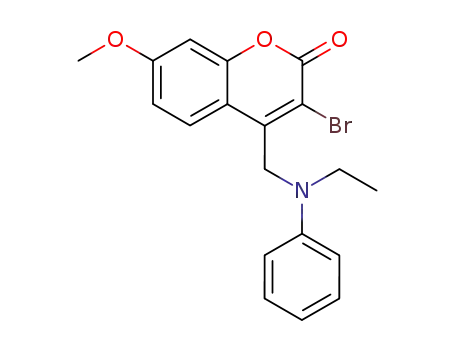 3-bromo-4-(N-ethyl-N-phenylaminomethyl)-7-methoxycoumarin