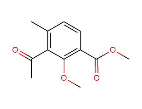 Benzoic acid, 3-acetyl-2-methoxy-4-methyl-, methyl ester