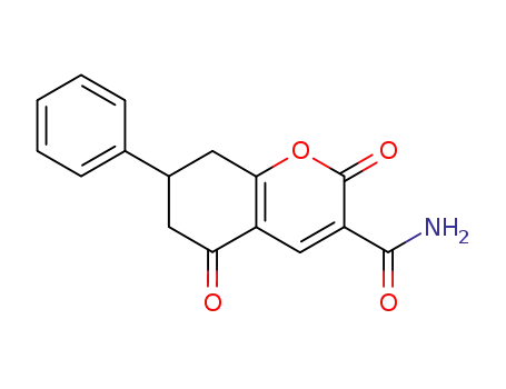 5,6,7,8-Tetrahydro-7-phenyl-2,5-dioxo-2H-1-benzopyran-3-carboxamide