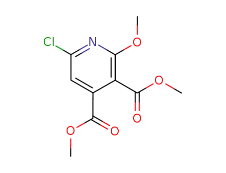 Molecular Structure of 106719-00-0 (3,4-Pyridinedicarboxylic acid, 6-chloro-2-methoxy-, dimethyl ester)