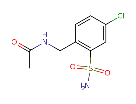 Molecular Structure of 116364-83-1 (Acetamide, N-[[2-(aminosulfonyl)-4-chlorophenyl]methyl]-)