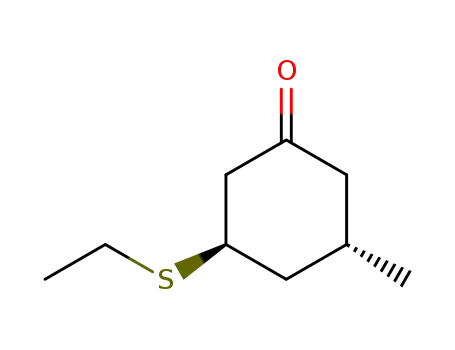 trans-3-(ethylthio)-5-methylcyclohexanone