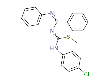 1,2-diphenyl-4-methylthio-4-<N-(p-chlorophenylamino)>-1,3-diaza-1,3-butadiene