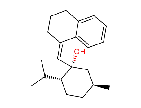 Molecular Structure of 114507-67-4 ((Z)-(1S<sup>*</sup>,2S<sup>*</sup>,3R<sup>*</sup>)-1-<(2,3-benzo-2-cyclohexylidene)methyl>-2-isopropyl-5-methylcyclohexanol)