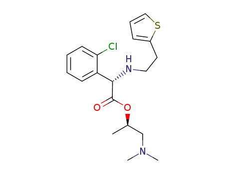 (S)-(2-chlorophenyl)-α-2-[(2-thieno)ethyl]amino-acetic acid (R)-1-(dimethylamino)-2-propyl ester