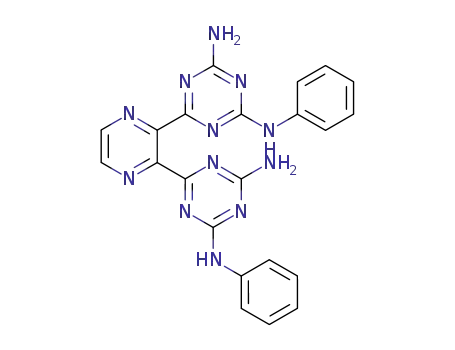 2,3-bis[6-(2-amino-4-phenylamino-1,3,5-triazinyl)]pyrazine