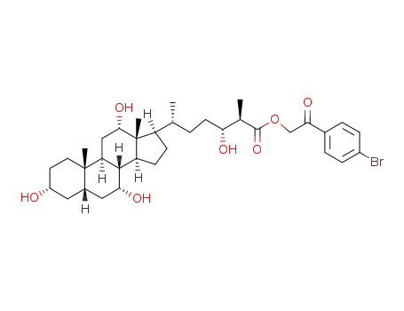 p-bromophenacyl (24R,25R)-3α,7α,12α,24-tetrahydroxy-5β-cholestan-26-oate