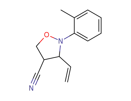 Molecular Structure of 143957-76-0 (4-Isoxazolidinecarbonitrile, 3-ethenyl-2-(2-methylphenyl)-)