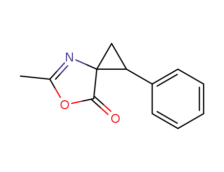 Molecular Structure of 87378-66-3 (6-Oxa-4-azaspiro[2.4]hept-4-en-7-one, 5-methyl-1-phenyl-, cis-)