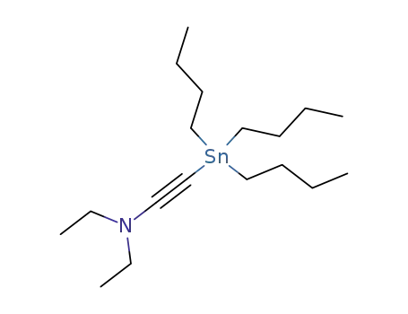 Molecular Structure of 69943-10-8 (Ethynamine, N,N-diethyl-2-(tributylstannyl)-)