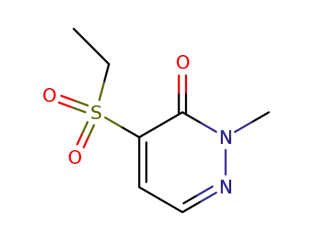 Molecular Structure of 113708-19-3 (3(2H)-Pyridazinone, 4-(ethylsulfonyl)-2-methyl-)