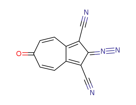 Molecular Structure of 53535-47-0 (2-diazo-1,3-dicyano-6-oxo-2,6-azulenequinone)