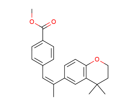 Molecular Structure of 123066-04-6 (Benzoic acid,
4-[2-(3,4-dihydro-4,4-dimethyl-2H-1-benzopyran-6-yl)-1-propenyl]-,
methyl ester, (Z)-)