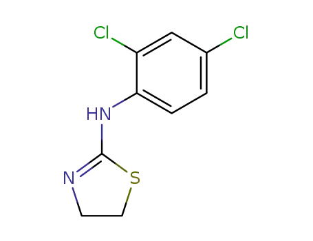 Molecular Structure of 137935-28-5 (2-Thiazolamine, N-(2,4-dichlorophenyl)-4,5-dihydro-)