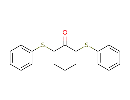 Molecular Structure of 35874-90-9 (Cyclohexanone, 2,6-bis(phenylthio)-)